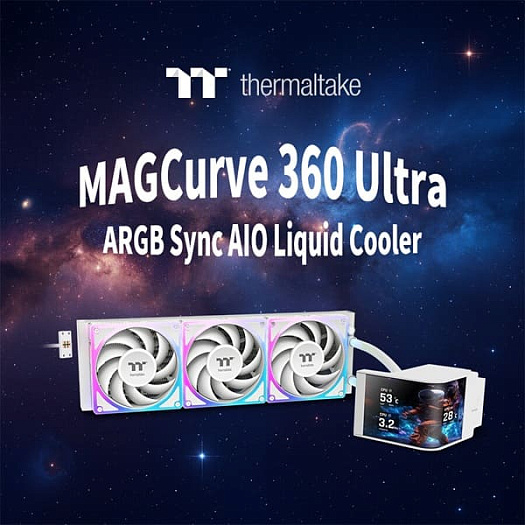 Готовая СЖО Thermaltake MAGCurve 360 Ultra оснащается изогнутым AMOLED-дисплеем