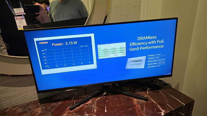 CES 2026: новый SSD-контроллер Phison E37T потребляет всего 2.13 Вт при скорости 14 Гбит/с