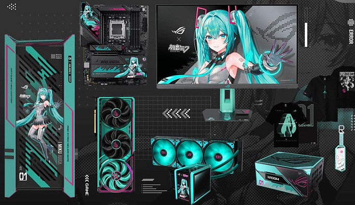 Серия компонентов ASUS Hatsune Miku пополнилась тёмными компонентами