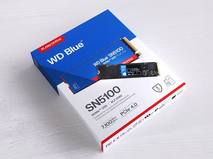 Накопитель SanDisk WD Blue SN5100 предлагает 30% рост скорости по сравнению с SN5000