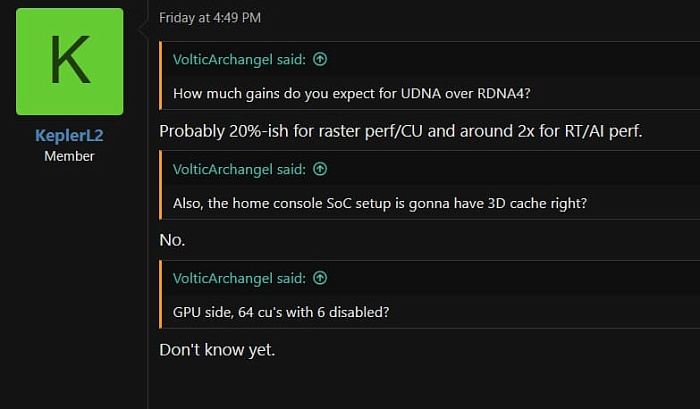 AMD UDNA предложит 20% роста растровой производительности и двукратный рост трассировки лучей