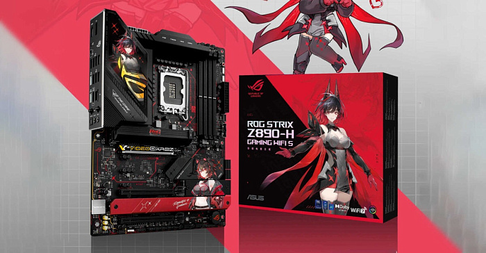 ASUS показала материнскую плату ROG STRIX Z890-H RO JI с уникальным дизайном