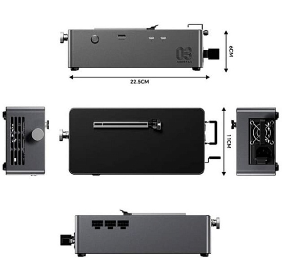 Док-станция AOOSTAR AG03 поставляется с USB4 v2, OCuLink и блоком питания на 800 Вт