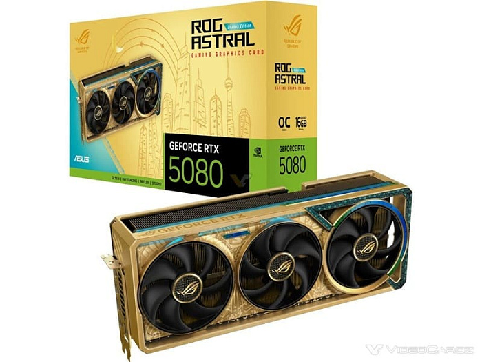 ASUS ROG Astral GeForce RTX 5080 Dhahab CORE не получила ни грамма золота