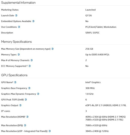 Новый процессор Intel Core 7 245HX полностью повторяет Core Ultra 5 235HX