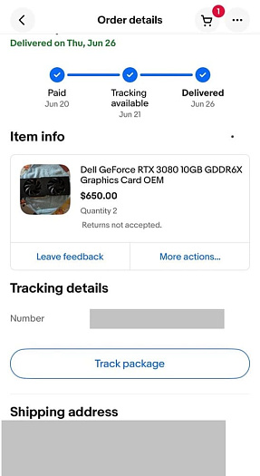 Покупатель двух RTX 3080 за $650 получил две RTX 3090 за $1640
