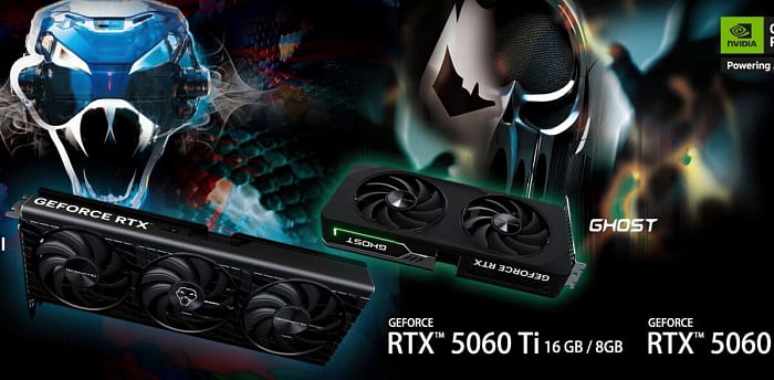 Рассматриваем модельный ряд показанных видеокарт GeForce RTX 5060/Ti