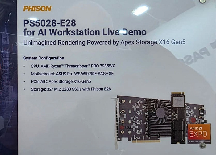 COMPUTEX: 32 накопителя Phison показали скорость чтения до 113 Гбайт/с
