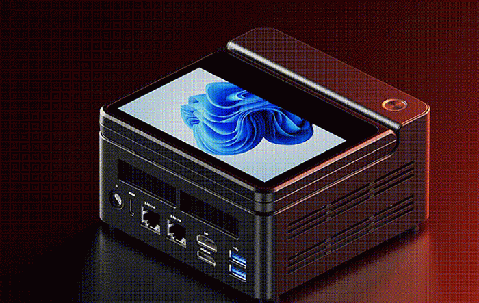 Мини-ПК AOOSTAR G-FLIP 370 оснащен откидным экраном