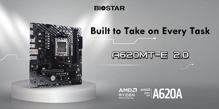 BIOSTAR выпустила простую материнскую плату A620MT-E 2.0
