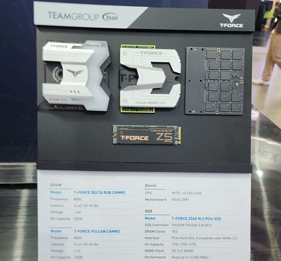 COMPUTEX: TEAMGROUP оснастила модули памяти T-FORCE CAMM2 радиаторами