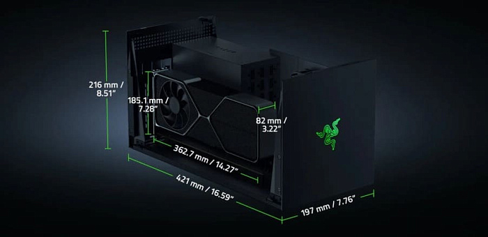 Razer выпустила обновлённую версию корпуса для внешней видеокарты Core X V2