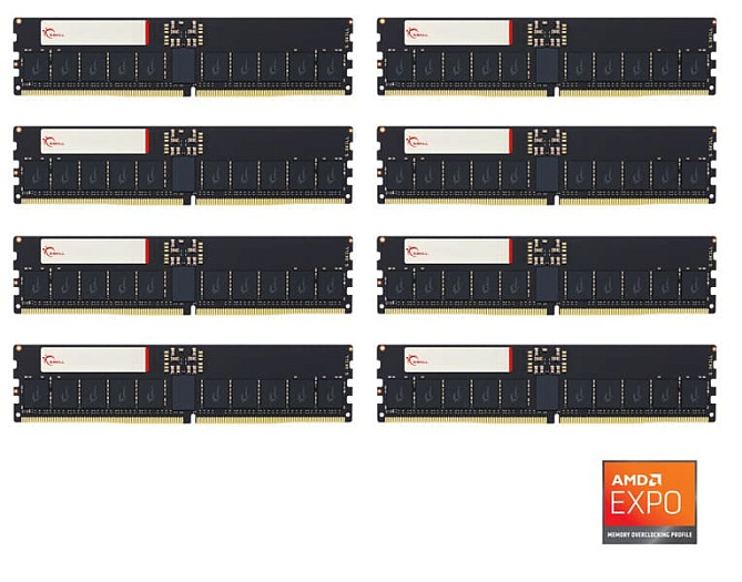 G.SKILL анонсировала комплект памяти T5 Neo DDR5-6400 R-DIMM объёмом 512 Гбайт