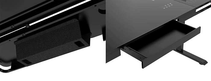 Стальная рама + стеклянная столешница + беспроводная зарядка = электрический стол ZONE 51 e-Artorias