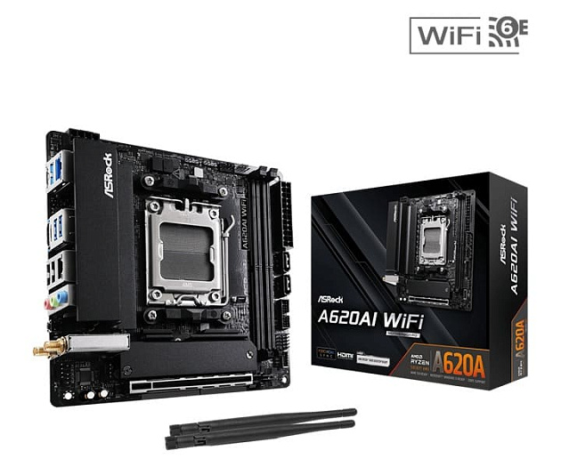 ASRock выпустила компактную Mini-ITX плату A620I WiFi