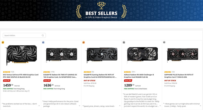 GeForce RTX 4060 пользуется огромным спросом из-за дефицита RTX 5000