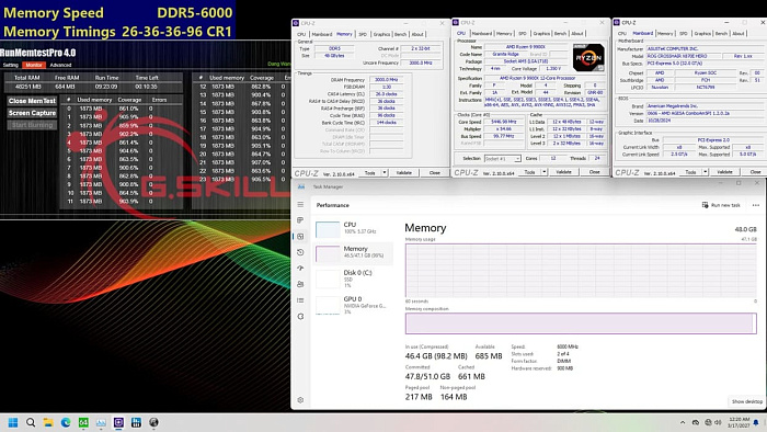 G.SKILL показала модули памяти DDR5-6000 с задержками CL26-36-36-96