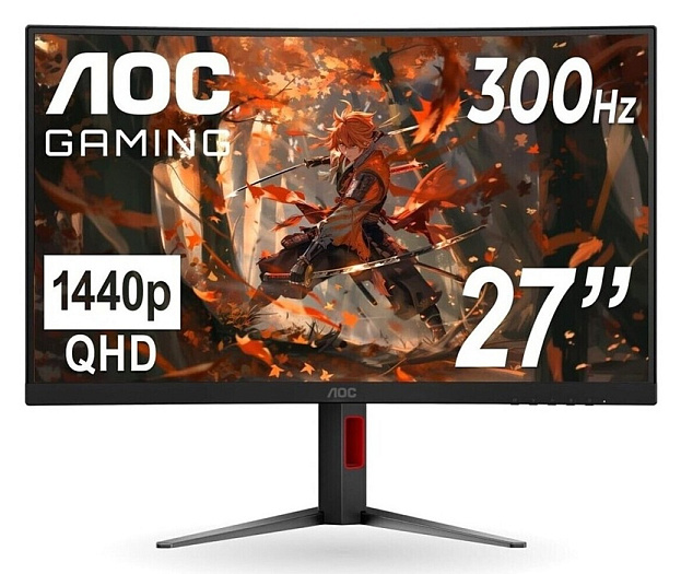 27-дюймовый монитор AOC CQ27G4ZH предлагает Quad HD разрешение с частотой 300 Hz  
