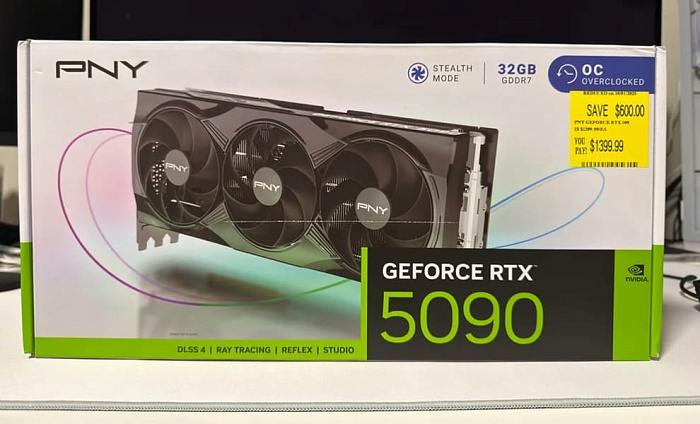 Крайне везучему пользователю удалось купить GeForce RTX 5090 за $1400 Крайне везучему пользователю удалось купить GeForce RTX 5090 за $1400