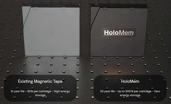 HoloMem работает над оптической лентой объёмом 200 Тбайт и жизненным циклом до 50 лет