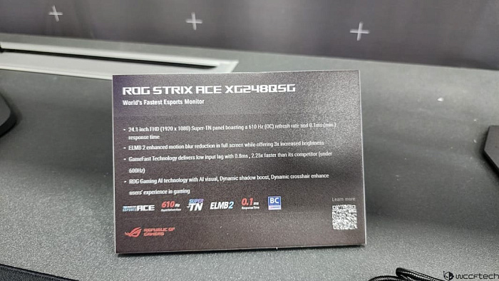 COMPUTEX: ASUS ROG Strix ACE XG248Q5G – первый монитор с частотой 610 Hz