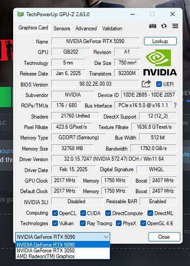 Пользователь восстановил производительность NVIDIA PhysX на RTX 5090 с помощью RTX 3050