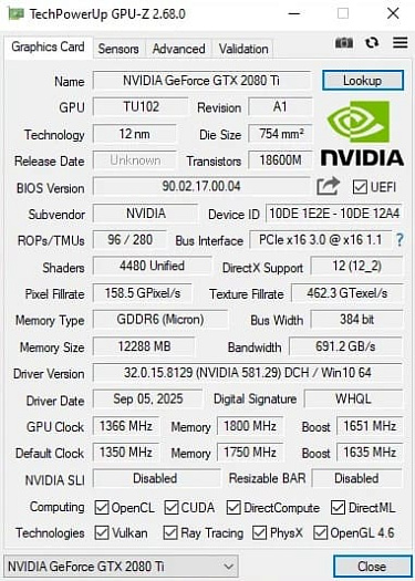 Инженерный образец NVIDIA GeForce GTX 2080 Ti всё же существует