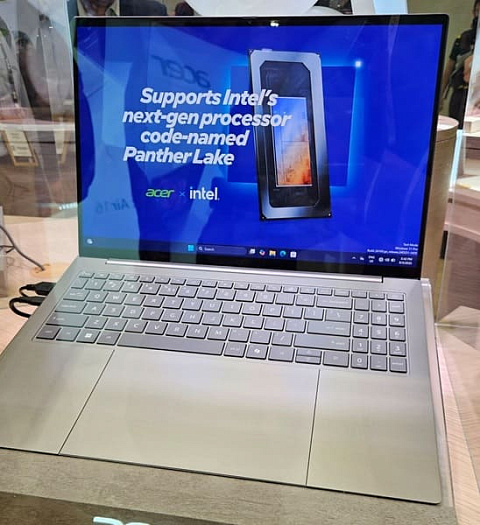 Swift 16 AI будет первым ноутбуком Acer с мобильными Intel Panther Lake