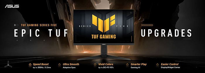 ASUS представила серию мониторов TUF Series Five