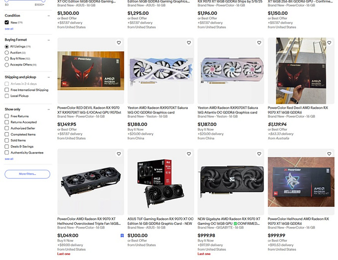Некоторые магазины повысили ценники на Radeon RX 9000 до $2000