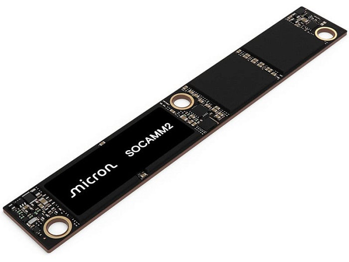 Micron начала поставки образцов модулей памяти SOCAMM2 объёмом 192 Гбайта Micron начала поставки образцов модулей памяти SOCAMM2 объёмом 192 Гбайта