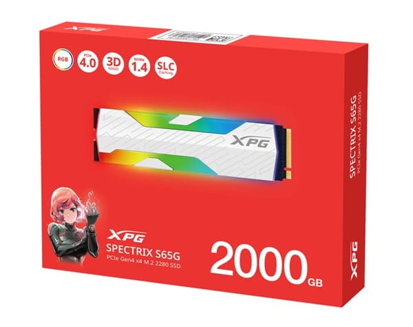 ADATA выпустила твердотельный накопитель XPG SPECTRIX S65G RGB с крупной подсветкой