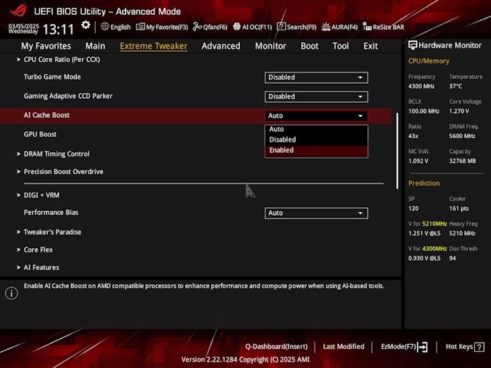 Технология ASUS AI Cache Boost повышает производительность Ryzen 9000 при работе с ИИ