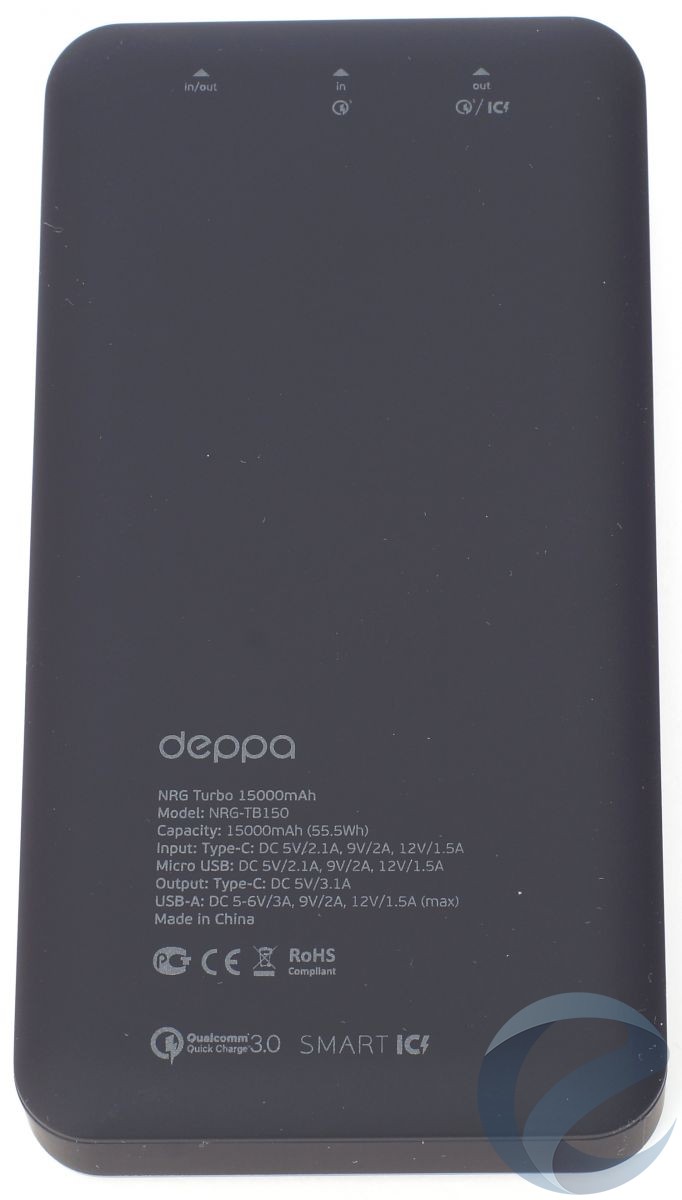 Внешний вид аккумулятора Deppa NRG Turbo 15000